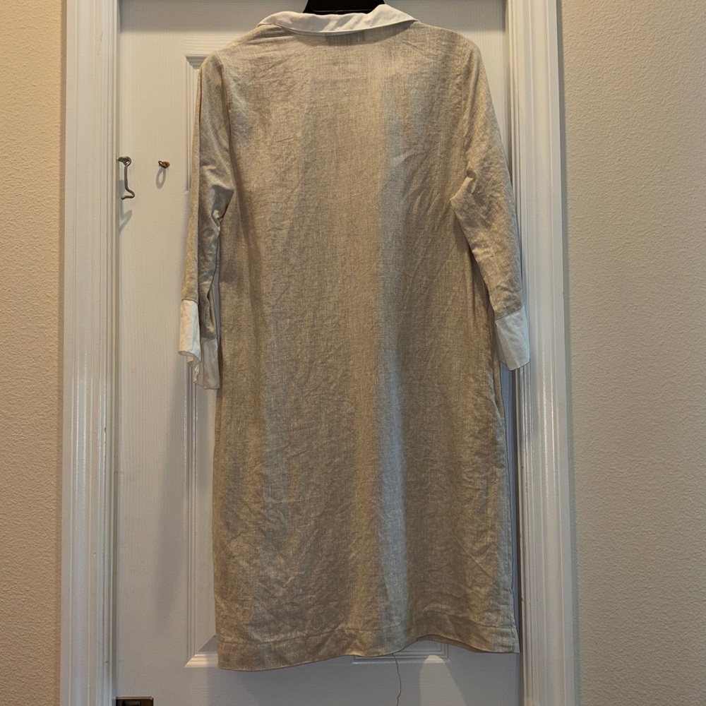 Tan and White Tunic Dress - Picture 2 of 6